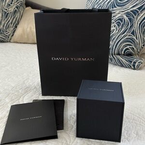 Original David Yurman bracelet box with cloth and shopping bag.
